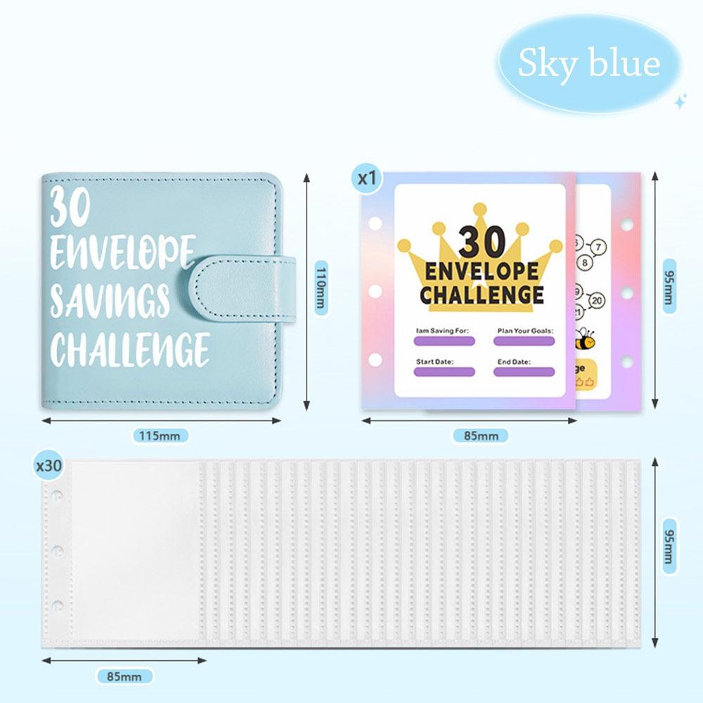 Large Capacity 30 Envelopes Money Saving Challeng PU Savings Challenges Book  Couples