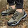 TUINANLE Men's Hiking Shoes Leather Outdoor Shoes Wear-resistant Men Trekking Walking Hunting Sneakers