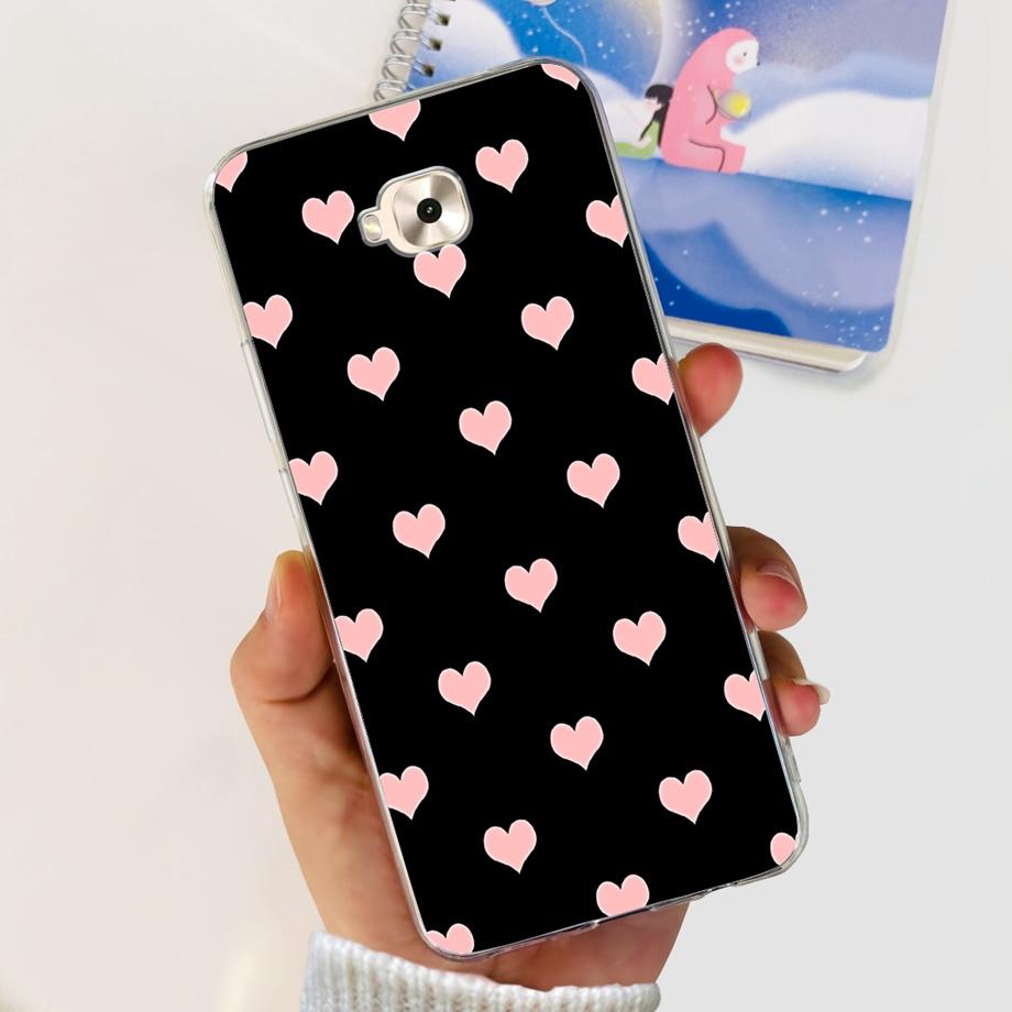 Soft TPU Slim Capa For ASUS ZENFONE ZOOM S ZE553KL Case ASUS ZENFONE 4 SELFIE ZD553KL Back Cover Transparent Cow Print Lion Etui