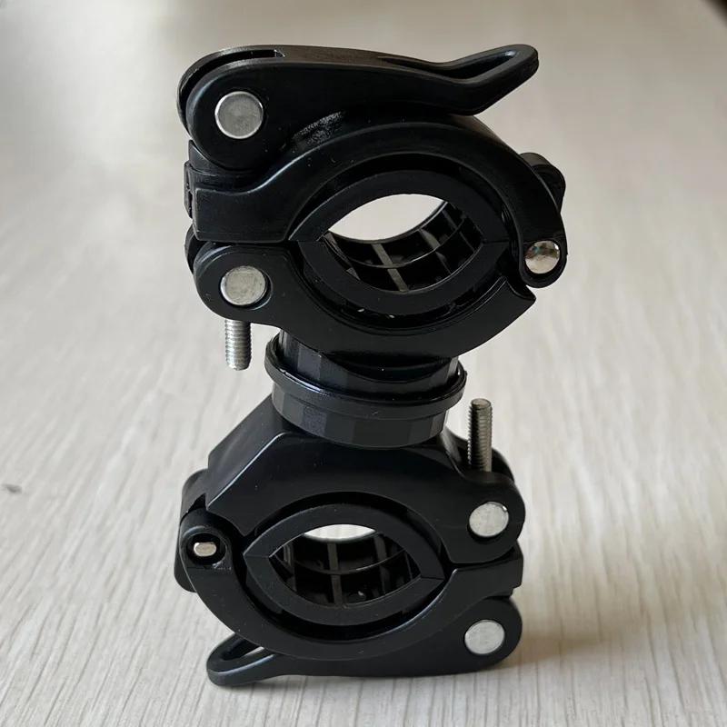 Bike Flashlight Holder 360° Rotation Torch Clip Fixed Bracket Mountain Bike for Cycling Riding Equipment Front Lamp Frame
