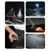 Multi-functional Mini Keychain Light Modes Adjustable Portable Rechargeable Flashlight Outdoor Camping Hiking Hanging Lamp Emergency Repair Work Lamp