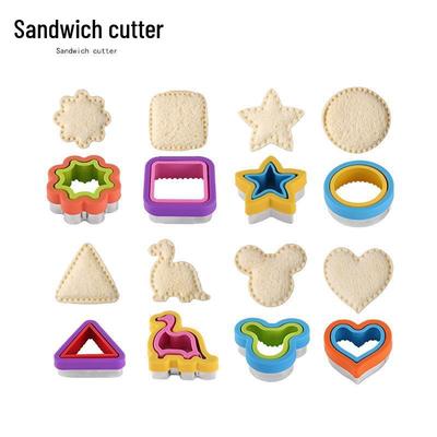 Пресс для сэндвичей в виде динозавра и резак для тостов: Двухкомпонентная мультяшная форма для хлеба и запайщик для печенья для детей