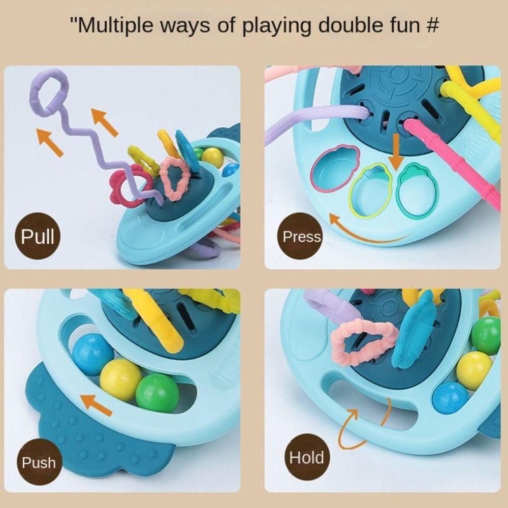 Carrot Baby Pull String Toy Develops Cognitive Crab Montessori Sensory Toys Gifts