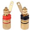 2pcs/Set 4mm Speaker Binding Posts Gold Plated Amplifier Audio Terminal Power Sockets 1 Pair Banana Plugs Connector Plugs