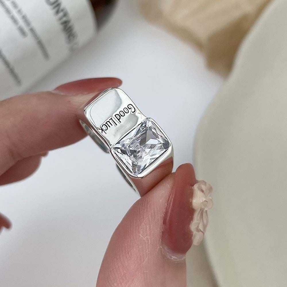 champagne Good luck Silver Korean Style Joint Rings Finger Ring Open Rings Women Hip Hop Rings