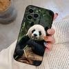 Чехол для телефона с животным Пандой для iPhone 17,16,15,14,13,12,11 Plus,Pro Max,XS,Мягкий силиконовый черный чехол