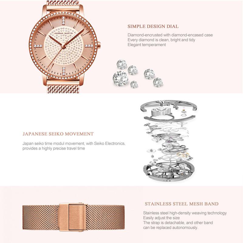 Женские кварцевые кожаные часы с бриллиантами, наручные часы со стразами, роскошные женские деловые часы Relogio Feminino