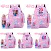 4Pcs/set KPOP Printed Backpack Handbag Pencil Case Withh 750Ml Water Bottler for Teenager Boy Girl Large Capacity Bookbag Schoolbag Drinking Cup