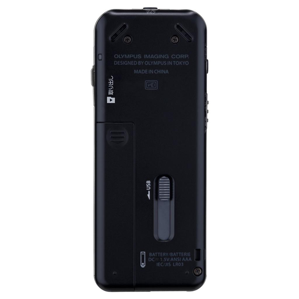 Диктофон OLYMPUS IC VoiceTrek 8 ГБ, совместимый с линейной PCM, оснащенный направленным микрофоном и FM-тюнером BLK Black V-803