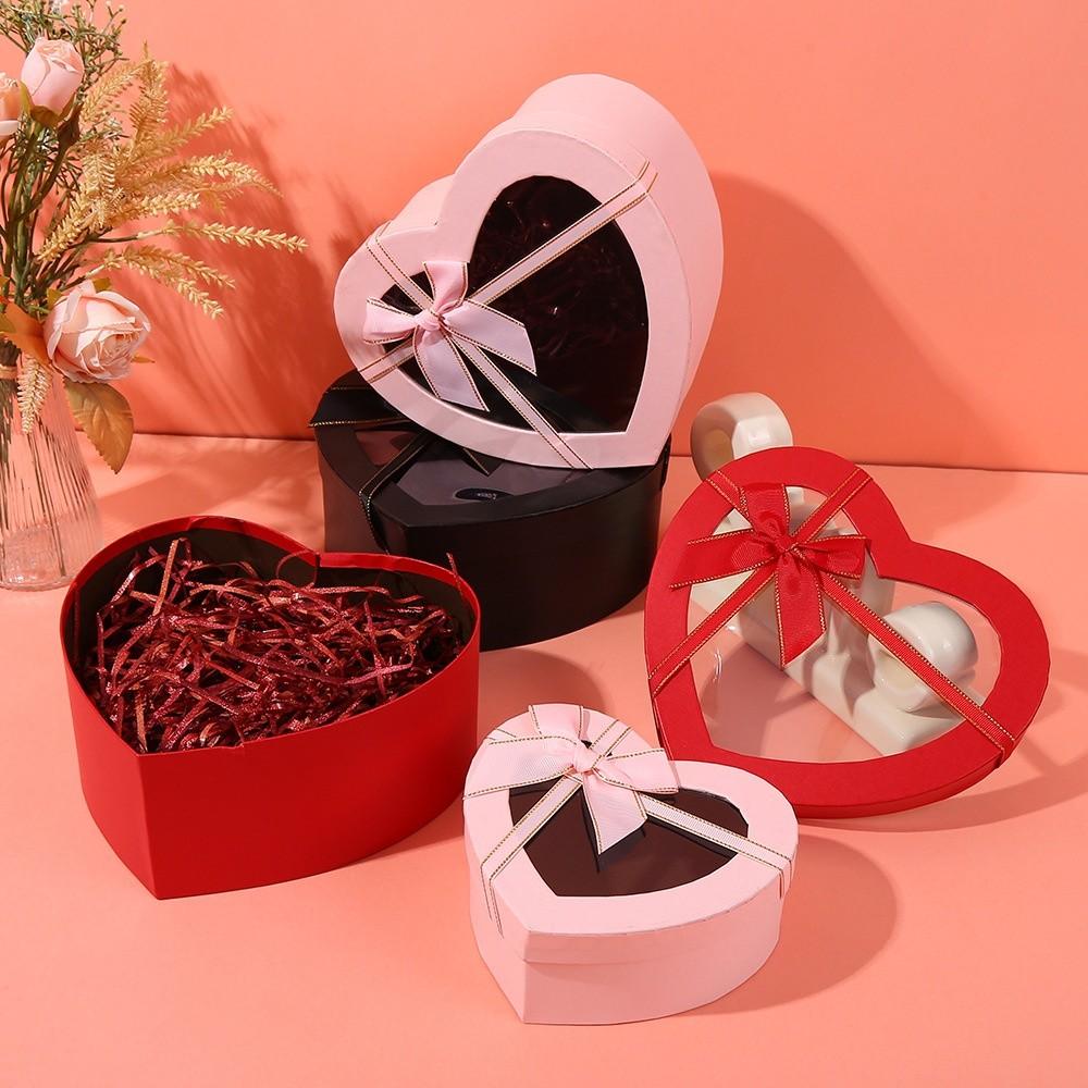 Heart-shaped Packaging Paper Box Bowknot Present Boxes New Gift Storage Container Birthday