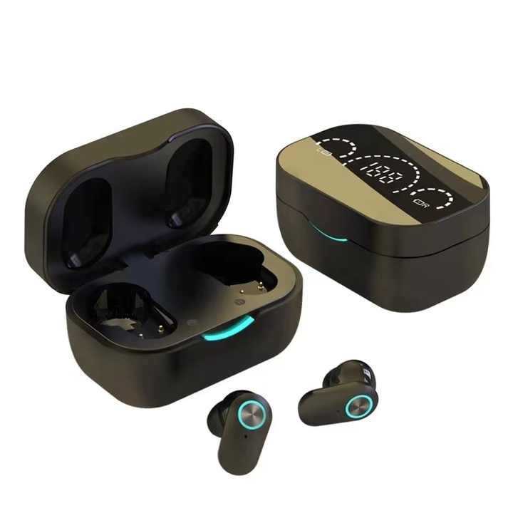 Новая беспроводная Bluetooth-гарнитура с HD-зеркалом, цифровым дисплеем и ручкой, внутриканальные спортивные наушники