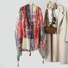 E-commerce Buckle Thin Women's Summer Travel Outer Shawl Scarf High-quality Printed Shawl