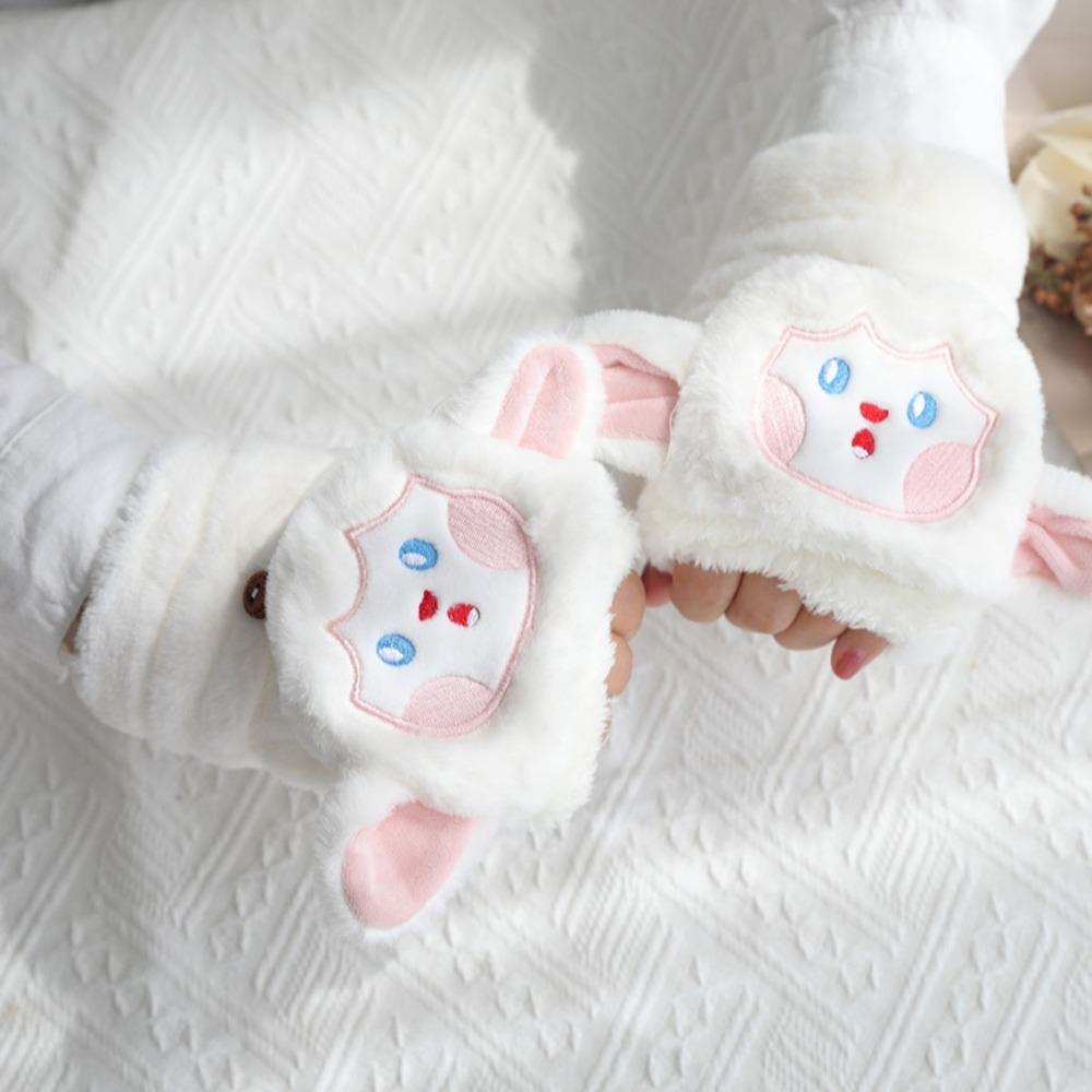 Cartoon Animals Cartoon Winter Gloves Soft Plush Pig Gloves Kawaii Children Gloves  Autumn