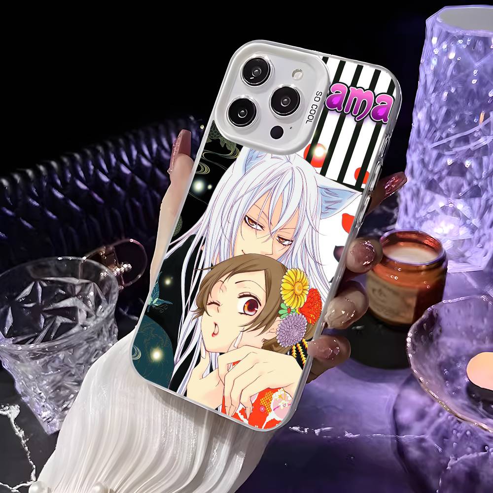 Чехол для телефона с аниме K-Kamisama Kiss для iPhone 16 15 14 13 12 11 Pro Max Белый Ультратонкий Лазерный Металлик Аврора Funda