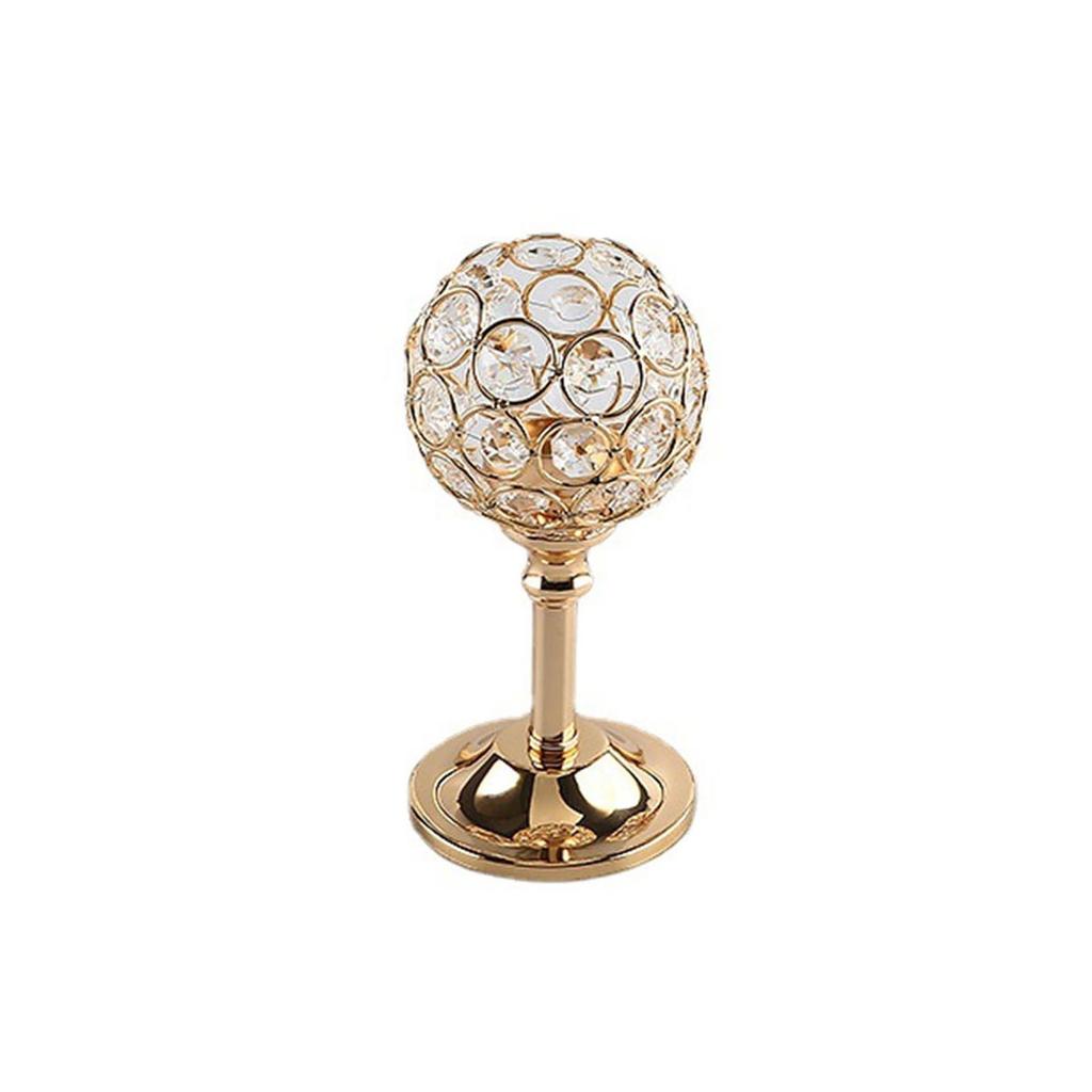 Золотой хрустальный подсвечник-вотив, карликовые подсвечники для чайных свечей, маленький винтажный подсвечник для центра стола, дом Д