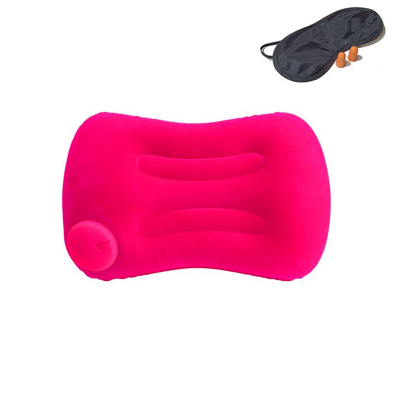 Press-and-Fold Inflatable Pillow: Large Neck and Lumbar Support for Camping and Travel