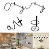 6pcs Iron Wine Bottle Rack Wall Mounted Wine Display Holder for Kitchen Bar Home Decoration Single Champagne Storage
