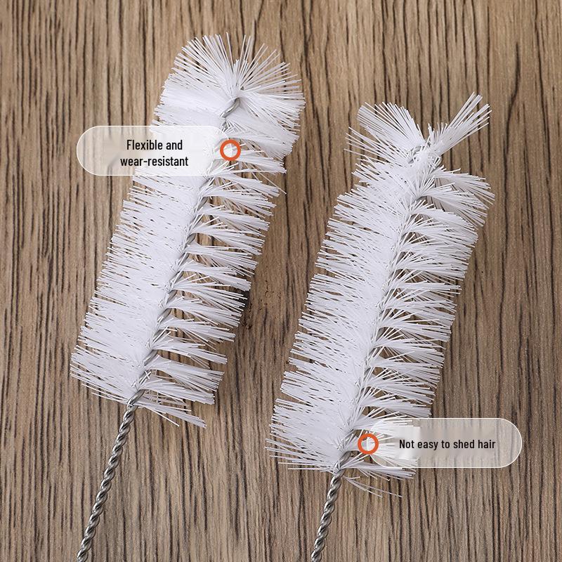 Long Handle Test Tube Brush with Soft and Hard Nylon Bristles for Industrial Pipe and Inner Hole Cleaning