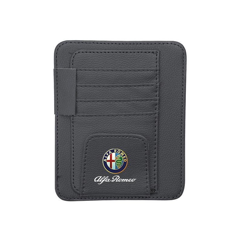 ULXMV1 Car Sun Visor Storage Clip Organizer Pen Card Bill Glasses Holder For Alfa Romeo 4C 159 Spider Giulia Giulietta 156 Mito 147 8C