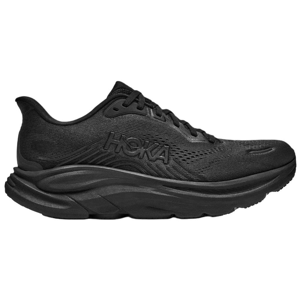 Hoka One One Clifton 11 Удобные Мягкие Широкие Прочные Дышащие Тренировочные Беговые Кроссовки Унисекс Черные 1177539-BBLC
