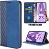 Protective Case - BOOLING - for Samsung Galaxy A23 5G - Navy Blue Leather Effect - Mosaic Pattern - 2 Tempered Glasses