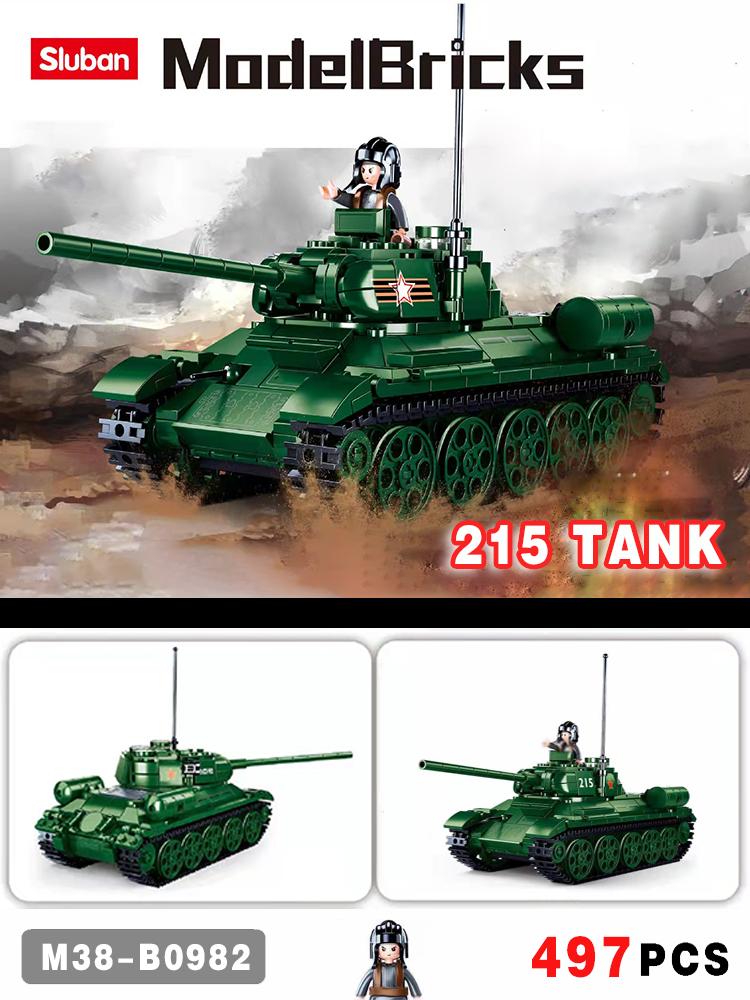 Sluban Военный тяжелый танк ИС-2 конструктор WW2 армейский солдат детский игрушечный строительные блоки 845 шт.