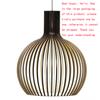 Modern Wood Pendant Light for Living Room Decoration Black Hanging Lamp Suspension Wooden Chandelier Lighting Fixtures