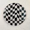 Non-Slip Retro Cup Mat Waterproof Drinks Placemat Checkerboard Acrylic Coaster  Restaurant