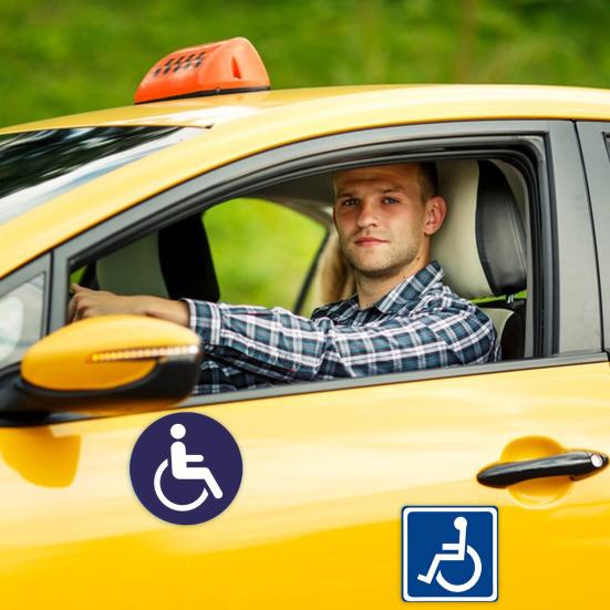 5 шт. наклейки для инвалидов прочные виниловые устойчивые к ультрафиолетовому излучению водонепроницаемые легко видимые наклейки с символами инвалидных колясок