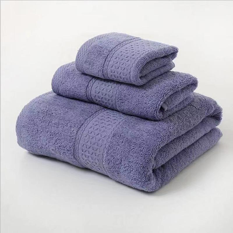 custom logo high quality 100% cotton plain thickened absorbent full cotton gift face home hotel bath towel