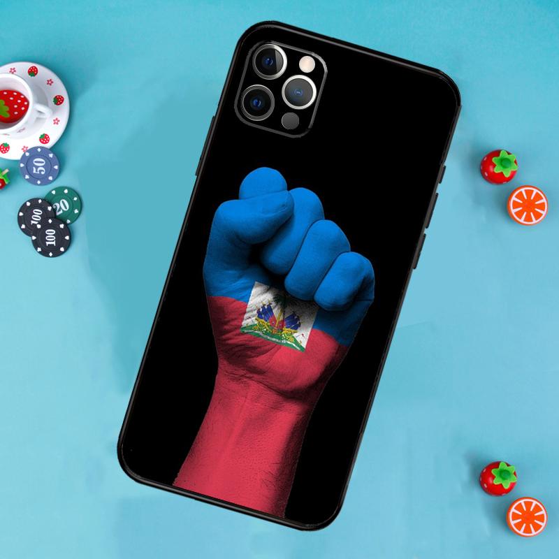 Vintage Haiti Haitian Flag Phone Case For iPhone 17 Air 14 16 15 11 12 13 Pro Max 12 13 mini 15 16 Plus 16e Cover Funda