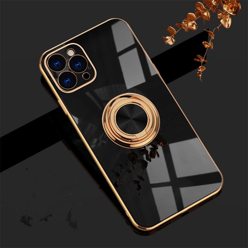 Мягкий квадратный чехол для телефона iPhone 11 12 13 14 15 Pro Max XS X XR 7 8 Plus SE мини-подставка с кольцом силиконовый противоударный чехол