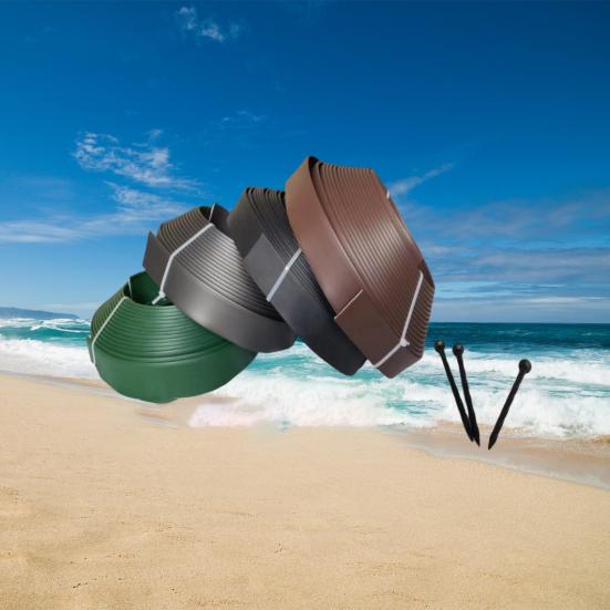 Комплект для ландшафтной окантовки без раскопок с гвоздями Гладкая износостойкость Простая установка L-образный комплект для ландшафтной окантовки Изоляционный пояс из камня и травы