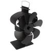 6 Blades Heat Powered Stove Fan Non Electric Self Starting Fireplace Fan High Temperature Resistant