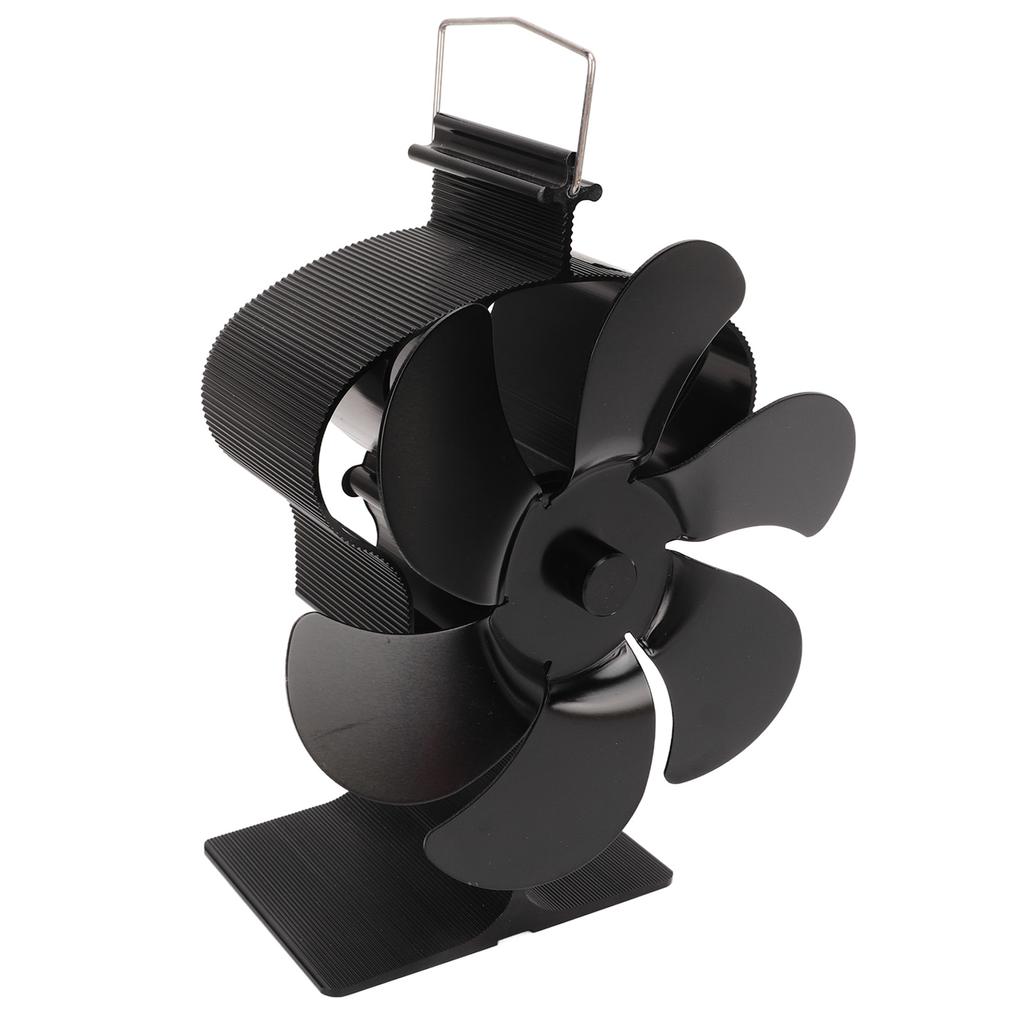 6 Blades Heat Powered Stove Fan Non Electric Self Starting Fireplace Fan High Temperature Resistant
