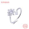 Классическое кольцо Lindon из стерлингового серебра 925 пробы с цирконом, женские ювелирные изделия, свадебный подарок для вечеринки