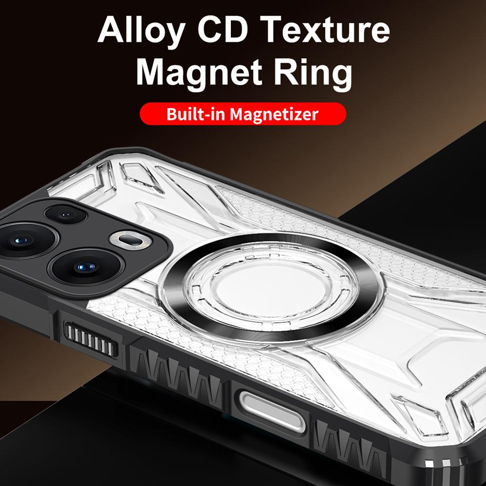 KEYSION Прозрачный магнитный чехол для TECNO Spark Go 2023 Pop 7 Pro Силикон+ПК Противоударная задняя крышка для телефона для Infinix Smart 7