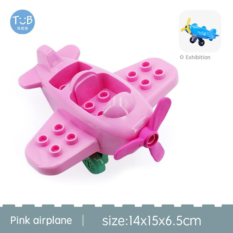 Большой размер Строительные блоки Спортивная машина Автобус Джип Грузовик Аксессуары Кирпичи Совместимые с Duplos Детские Сделай сам Детали Детские Игрушки Подарок