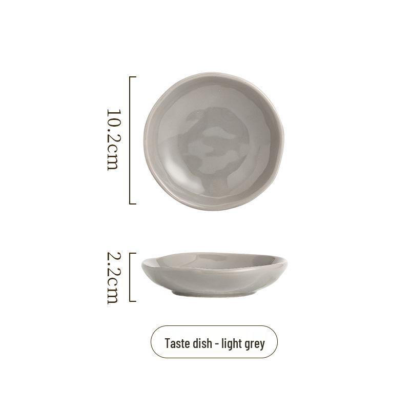 4-дюймовая керамическая тарелка для закусок и соусов – текстура ручной лепки, цвет макарон