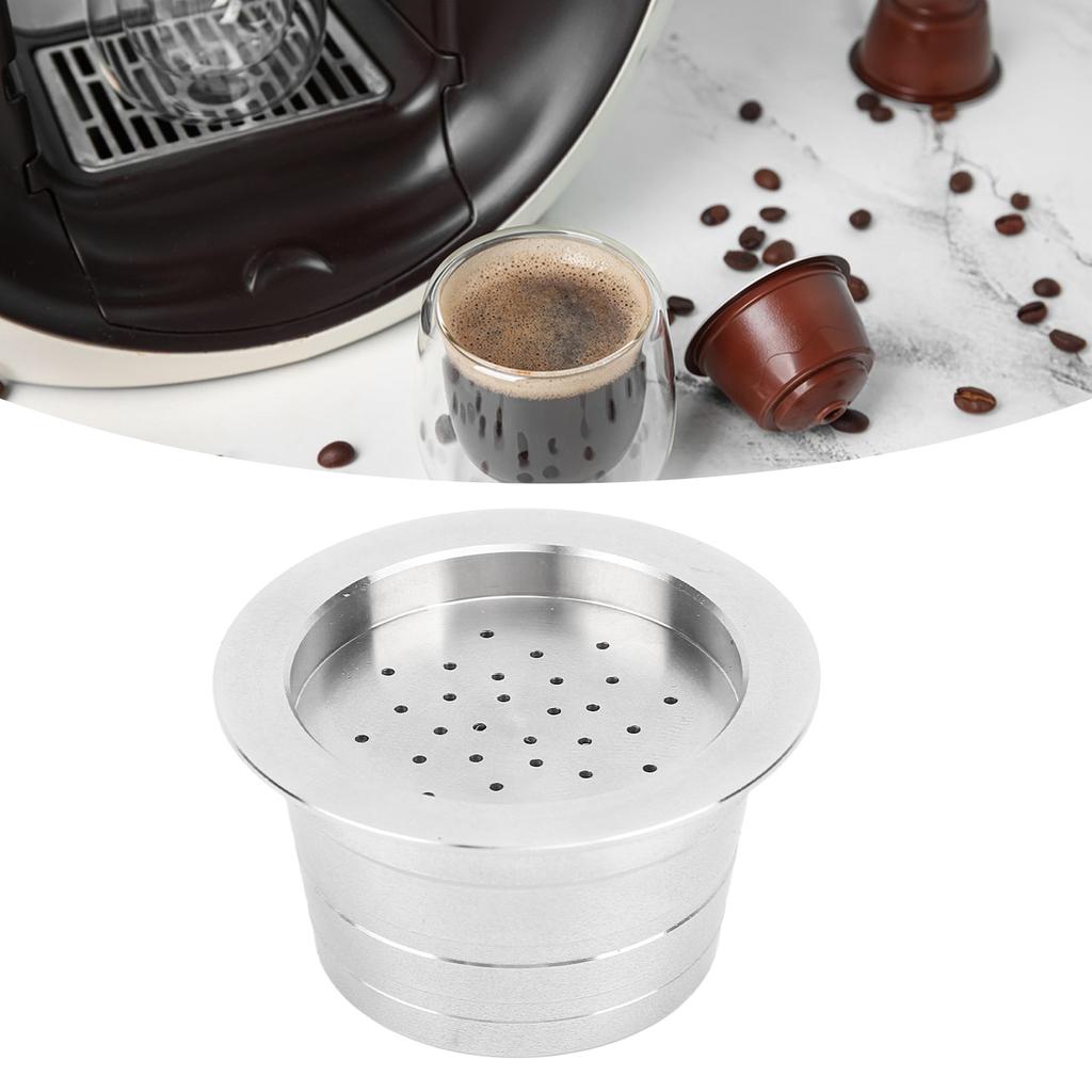 Многоразовая кофейная капсула из нержавеющей стали 304, заправляемый кофейный фильтр с кисточкой и ложкой для KF