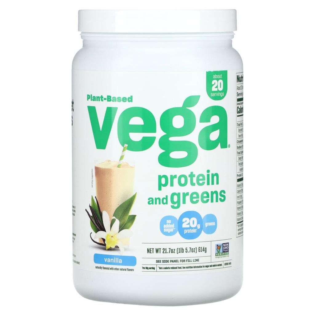 Plant-Based, Protein & Greens, Vanilla, 614G (1Lb 5.7Oz)