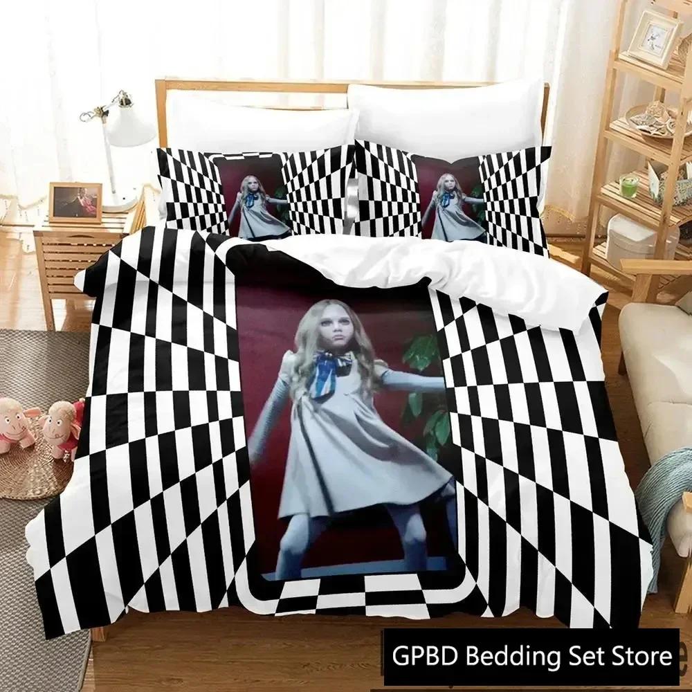 3D Print M3GAN Movie Comfortable Duvet Quilt Cover Pillowcase Bedding Set Children Bedroom Decoration Home Textile