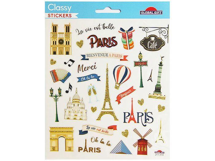 Autocollants - Paris - Dorures et paillettes