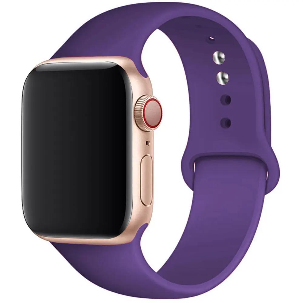 Силиконовый ремешок для Apple Watch Band 44 мм 40 мм 49 мм 45 мм 41 мм 38 мм 42 мм Correa Belt Bracelet IWatch Series 9 8 7 6 5 3 SE Ultra 2