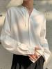 Men's Early Autumn Trendy Korean Ice Silk Long Sleeve Shirt