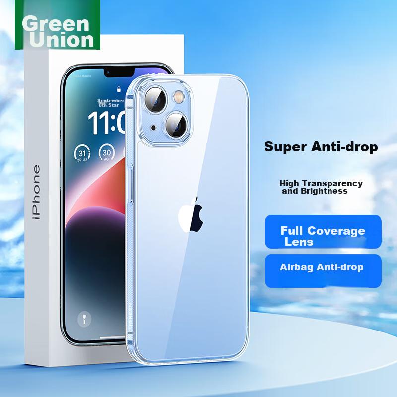 UGREEN IPhone 14 Case, Shockproof Anti-Fingerprint Anti-Scratch Anti-Yellowing Camera Full Protection Slim Cover, Transparent