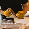Leather Work Gloves for Men and Women Cowhide Gloves with Elastic Cuff Winter Warm Gloves for Wood Cutting  Construction  Truck Driving  Gardening  Y