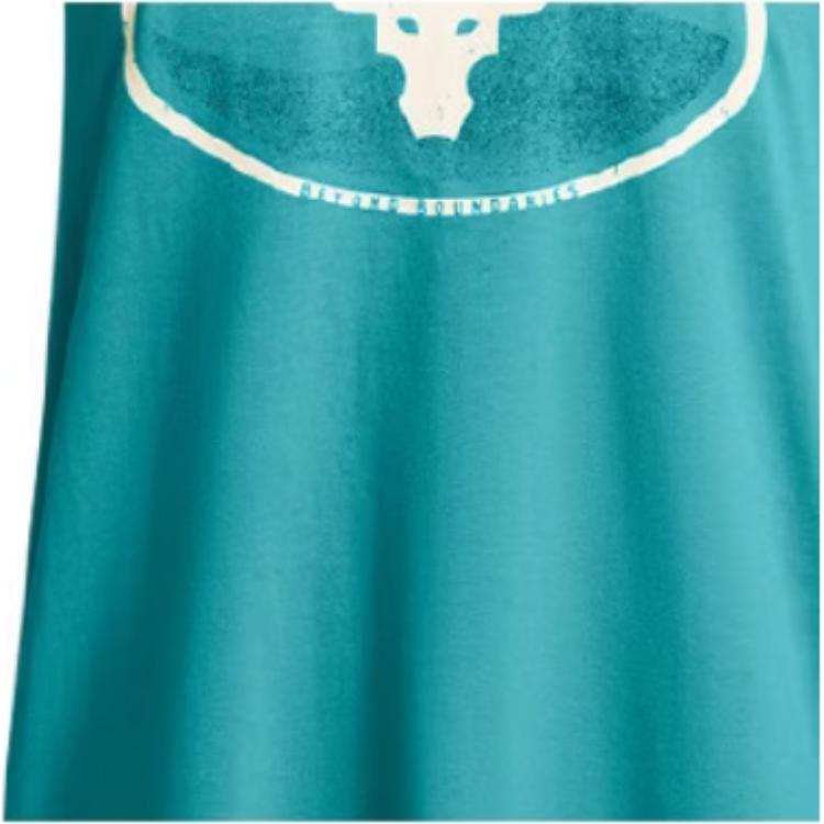 Under Armour Project Rock Balance Letter Print Casual Loose Soft с круглым вырезом, жилет-пуловер для мужчин, жилеты цвета электрик-синего цвета 1383225-464