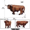 Cognitive Animal Model Toy: Dairy Cow, Buffalo, Yellow Cattle, Rhinoceros, Simmental Bull