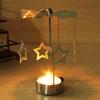 Charm Christmas Home Decor Spinning Rotary Metal Holder Decoration Stand Light Xmas Gift